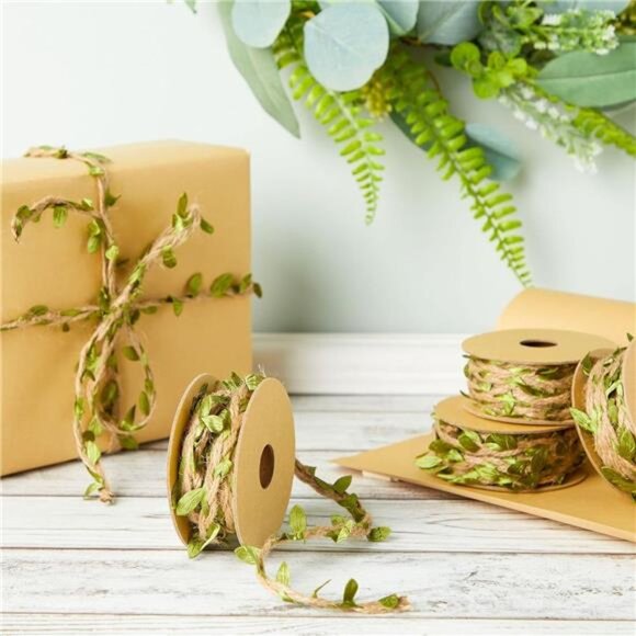 Leaf Ribbon - Jungle, Safari & Fairy Party, Enchanted Forest Decor - Picture 2 of 8